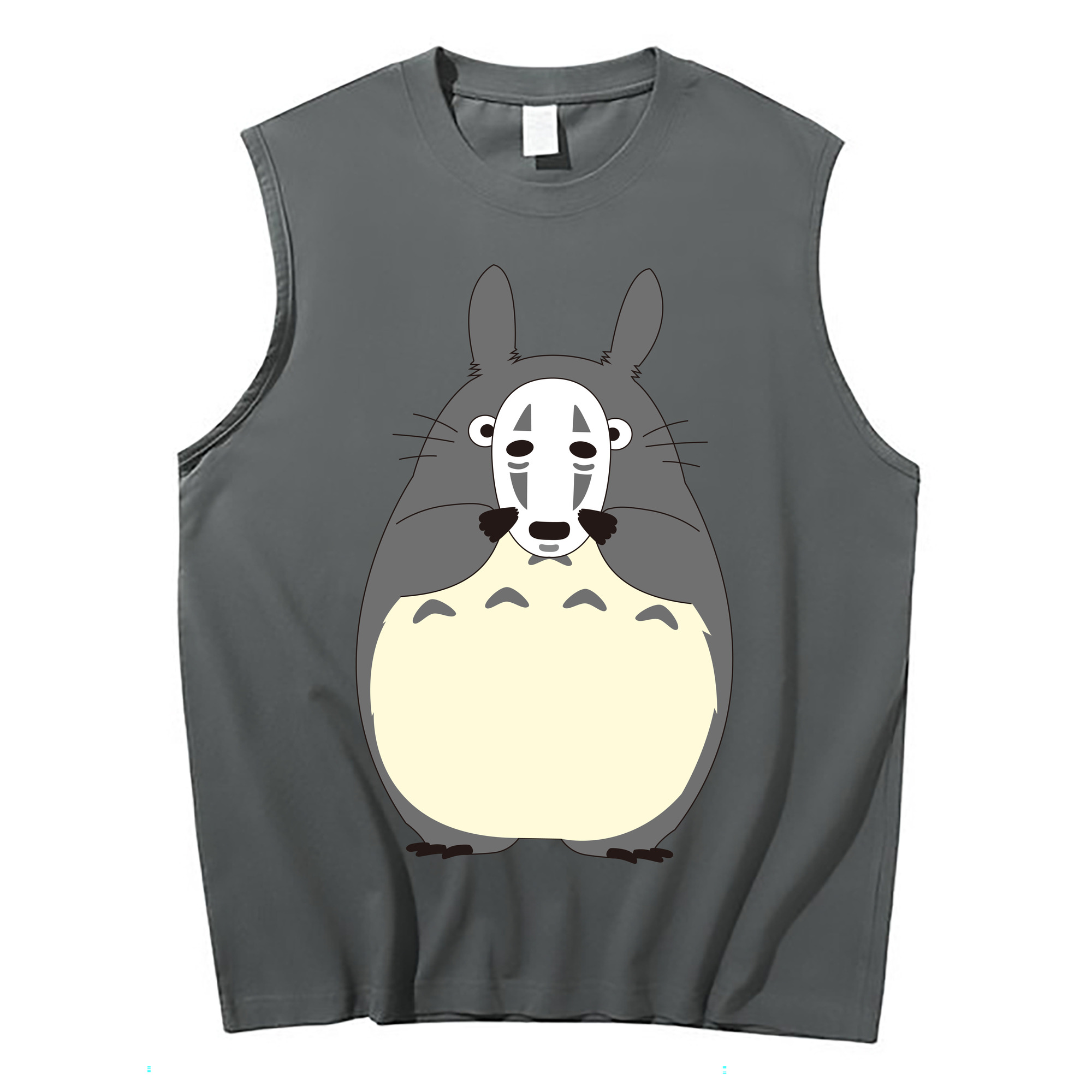（画像用） となりのトトロ 草壁メイ 草壁サツキ My Neighbor Totoro Satsuki Kusakabe Mei Kusakabe コットン100％タンクトップ（フロントプリント）